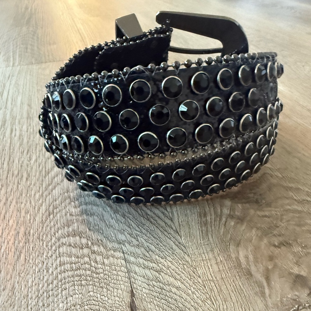 Black Jeweled rhinestone belt - Picture 5 of 5